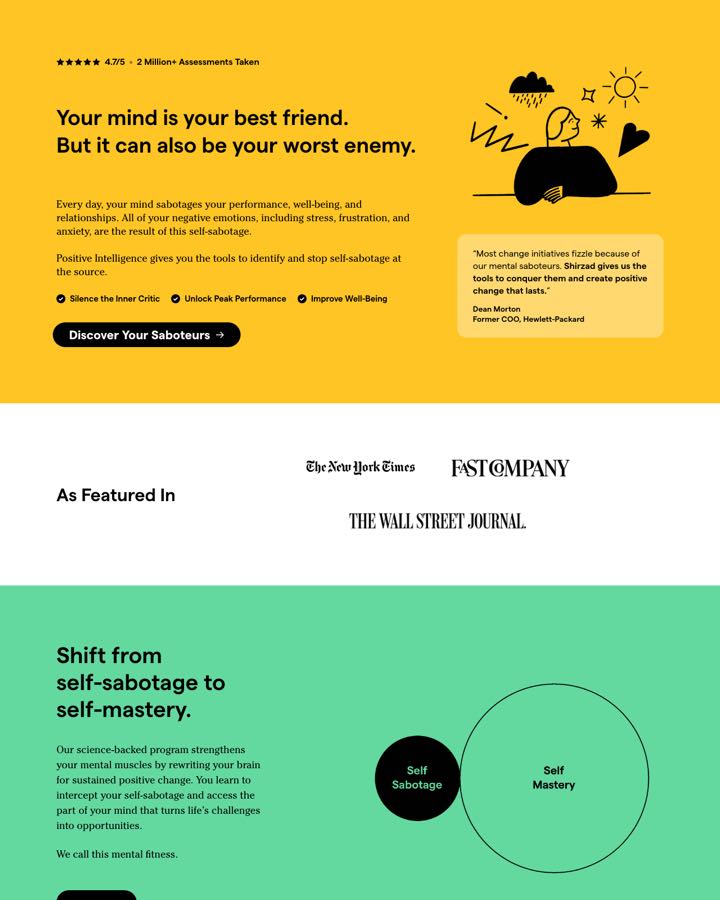 Website Sprout Sage Solutions designed and built for Positive Intelligence, Coaching · mental fitness