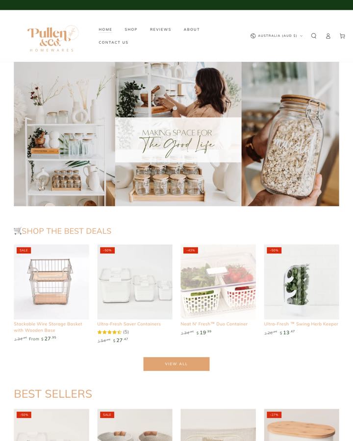 Website Sprout Sage Solutions designed and built for Pullen & Co, Brand & web